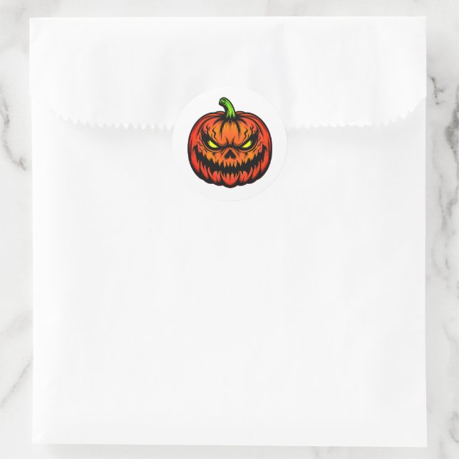 Halloween  classic round sticker (Bag)