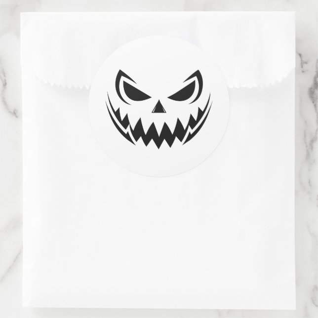 Halloween  classic round sticker (Bag)