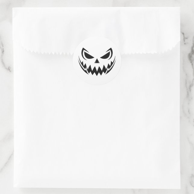 Halloween  classic round sticker (Bag)