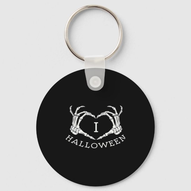 Halloween! Classic - Skeleton Hands Heart Key Ring (Front)