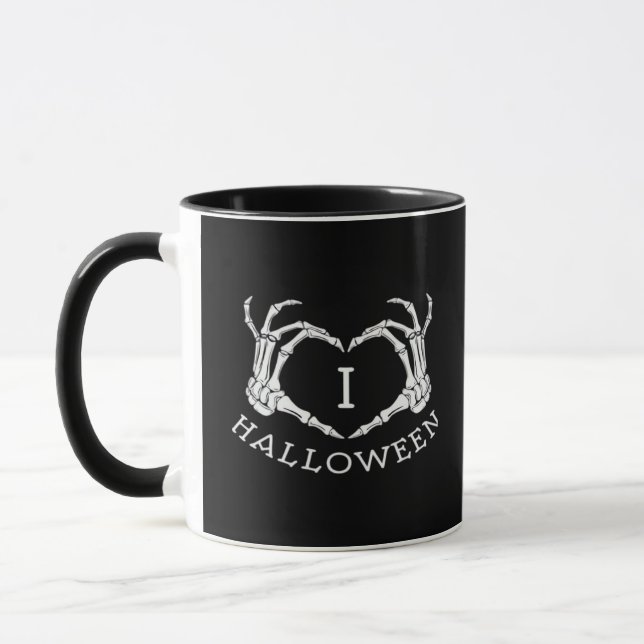 Halloween! Classic - Skeleton Hands Heart Mug (Left)