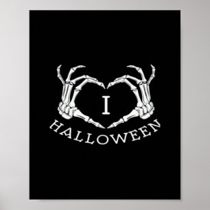 Halloween! Classic - Skeleton Hands Heart Poster