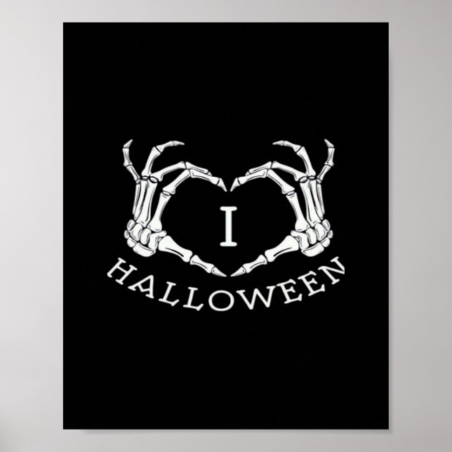 Halloween! Classic - Skeleton Hands Heart Poster (Front)