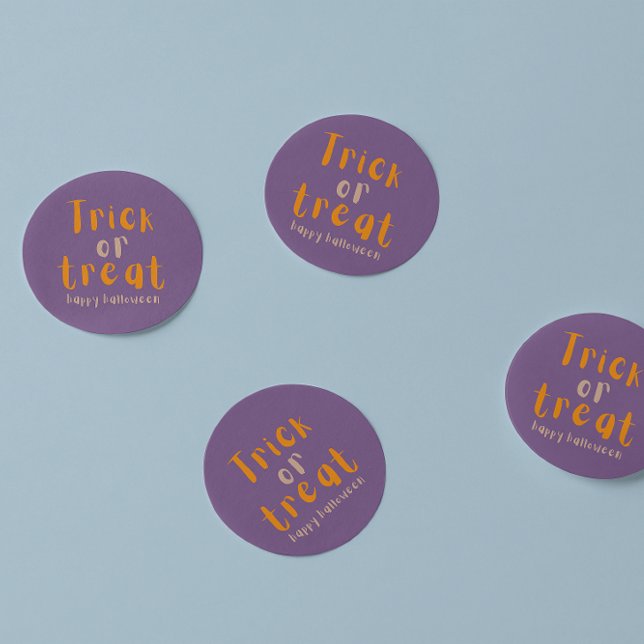 Halloween Classic Trick Or Treat Round Sticker (Creator Uploaded)
