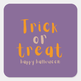 Halloween Classic Trick Or Treat Square Sticker