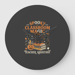 Halloween Classroom Magic Large Clock