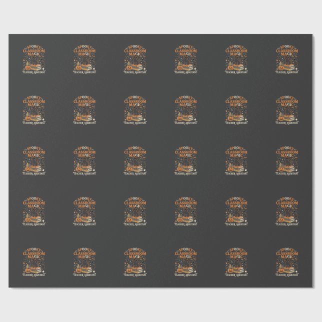 Halloween Classroom Magic Wrapping Paper (Flat)