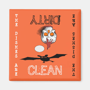 Halloween Clean Dirty Dishwasher Magnet