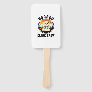 Halloween Clerk BooBoo Ghost Crew Vintage_1 Hand Fan