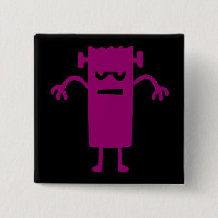 Halloween Clip Art Frankenstein Button