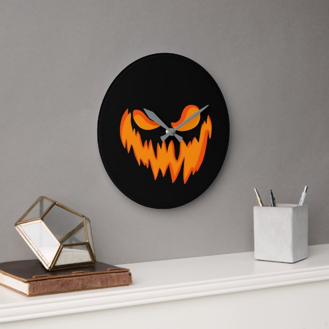 Halloween Clock with horrible face  (Office)