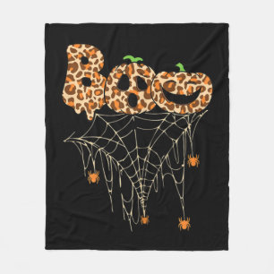 Halloween Clothes Spider Web Fall Pumpkin Cheetah Fleece Blanket