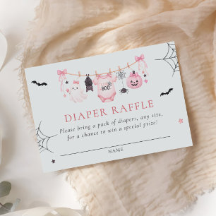 Halloween Clothesline Baby Shower Diaper Raffle Enclosure Card