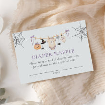 Halloween Clothesline Baby Shower Diaper Raffle