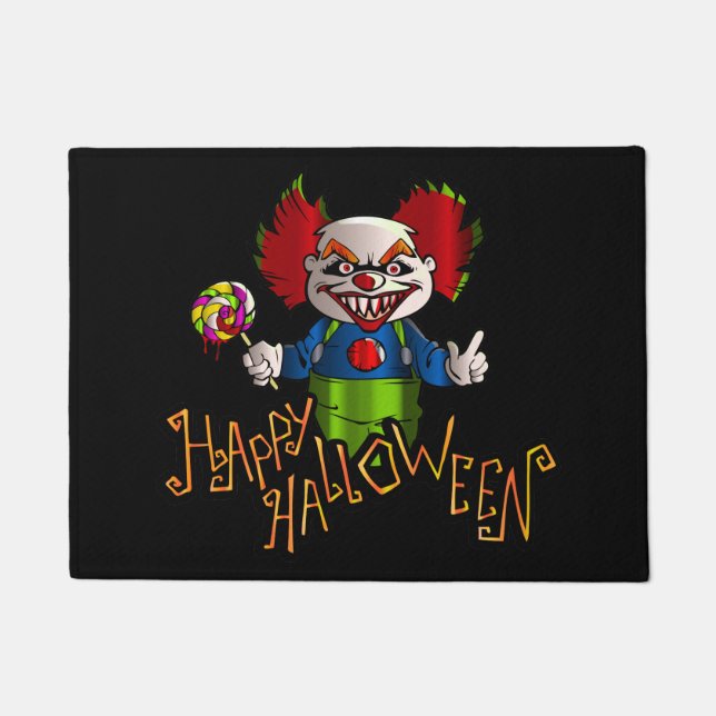 Halloween Clown Door Mat (Front)