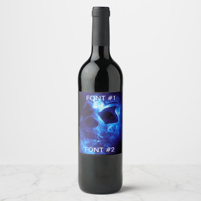 Halloween Clown Wine Bottle Label (Front)