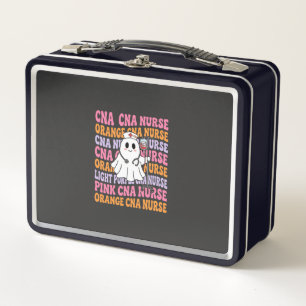 Halloween CNA Nurse Ghost Design Metal Lunch Box