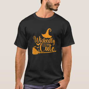 Halloween Cobweb And Witch Wickedly Cute T-Shirt