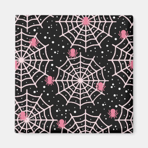 Halloween Cobwebs & Spiders Pattern Magnet