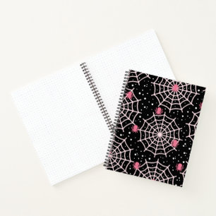 Halloween Cobwebs & Spiders Pattern Notebook