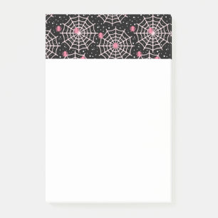 Halloween Cobwebs & Spiders Pattern Post-it Notes