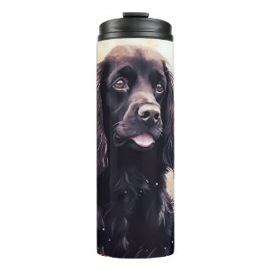 Halloween Cocker Spaniel With Pumpkins  Thermal Tumbler