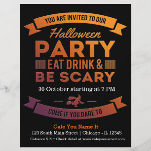 Halloween cocktail(background colour can be change flyer
