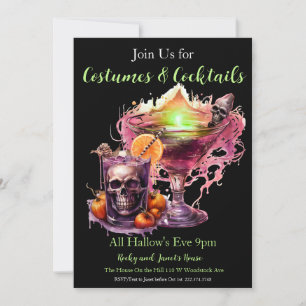  Halloween Cocktail Costume Party Invitation