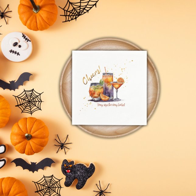 Halloween Cocktail Drinks Baby Shower Napkin (Creator Uploaded)