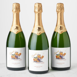 Halloween Cocktail Drinks Baby Shower Sparkling Wine Label