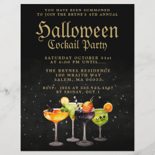  Halloween Cocktail Party  Flyer