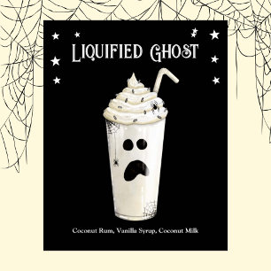 Halloween Cocktail Party Liquified Ghost Recipe Poster