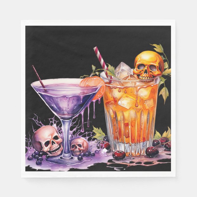 Halloween Cocktail Party Napkin (Front)