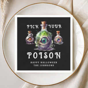 Halloween Cocktail Party Pick Your Poison Napkin
