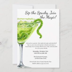 Halloween Cocktail Party Potion Magique Invitation