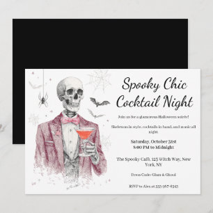 Halloween Cocktail Party Spooky Chic Night Invitation