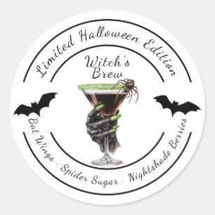 Halloween Cocktail Party Witch’s Brew Sticker