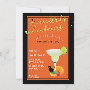 Halloween Cocktails and Cadavers Strange Parody Invitation