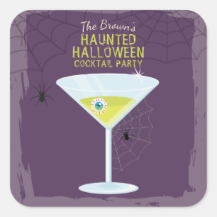 Halloween Cocktails Square Sticker