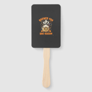 Halloween Coffee Boo Season Hand Fan