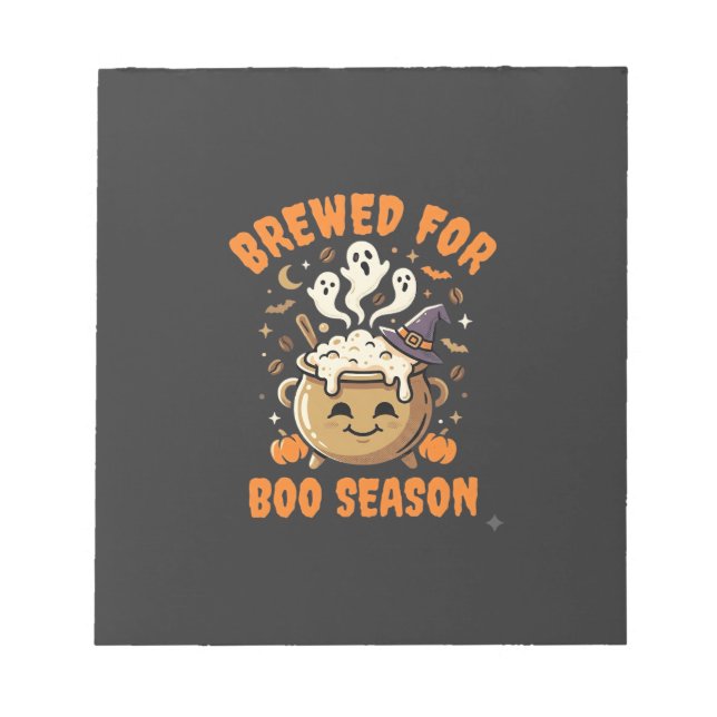 Halloween Coffee Boo Season Notepad (Front)