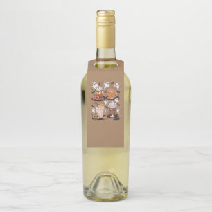 Halloween Coffee Cute Fall Iced Coffee Lover Gift Bottle Tag