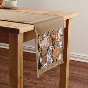 Halloween Coffee Cute Fall Iced Coffee Lover Gift  Short Table Runner