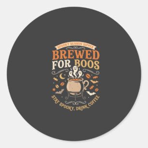 Halloween Coffee Ghost Celebration Classic Round Sticker