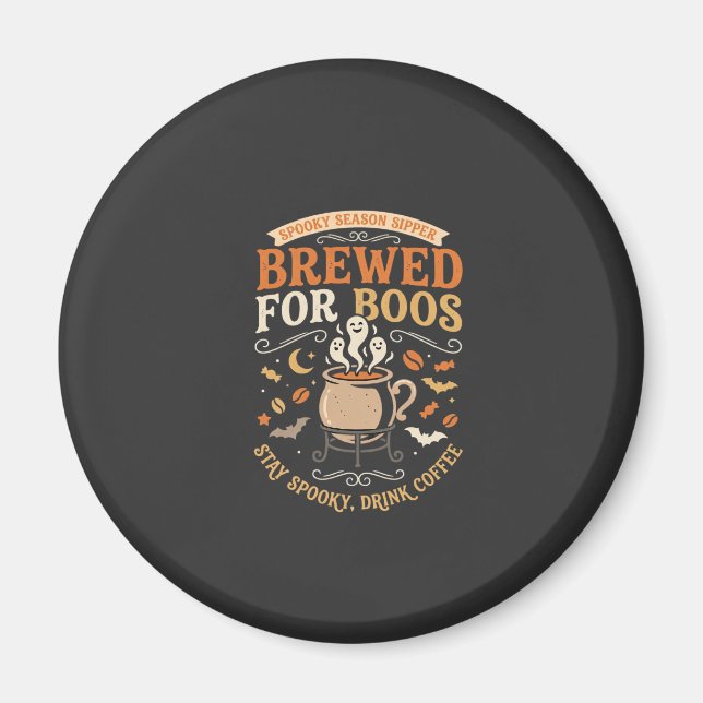 Halloween Coffee Ghost Celebration Magnet (Front)