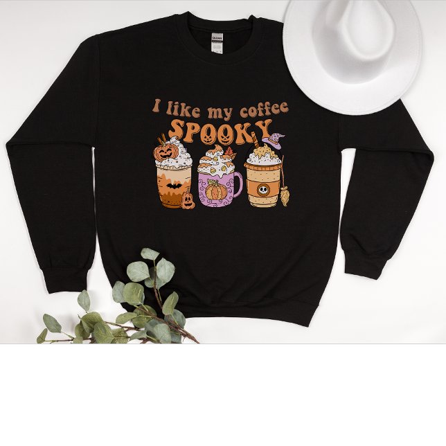 Halloween coffee ice cap pumpkin spice  sweatshirt (Creator Uploaded)