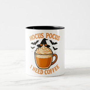 Halloween Coffee Illustration Two-Tone Coffee Mug