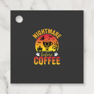 Halloween Coffee Nightmare Before Coffee Spooky Ve Favour Tags