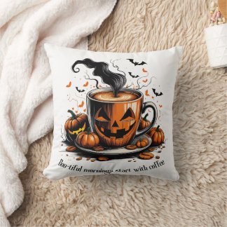 Halloween Coffee Pillow – Boo-tiful Mornings