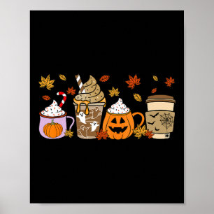 Halloween Coffee Pumpkin Latte Spice Costume Men W Poster